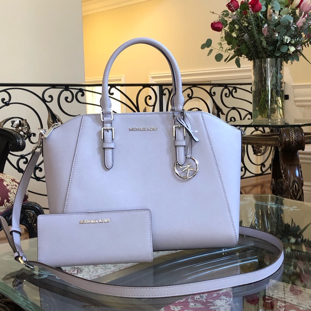 2pcs NWT Michael Kors large Ciara handbag&wallet - Picture 1 of 7